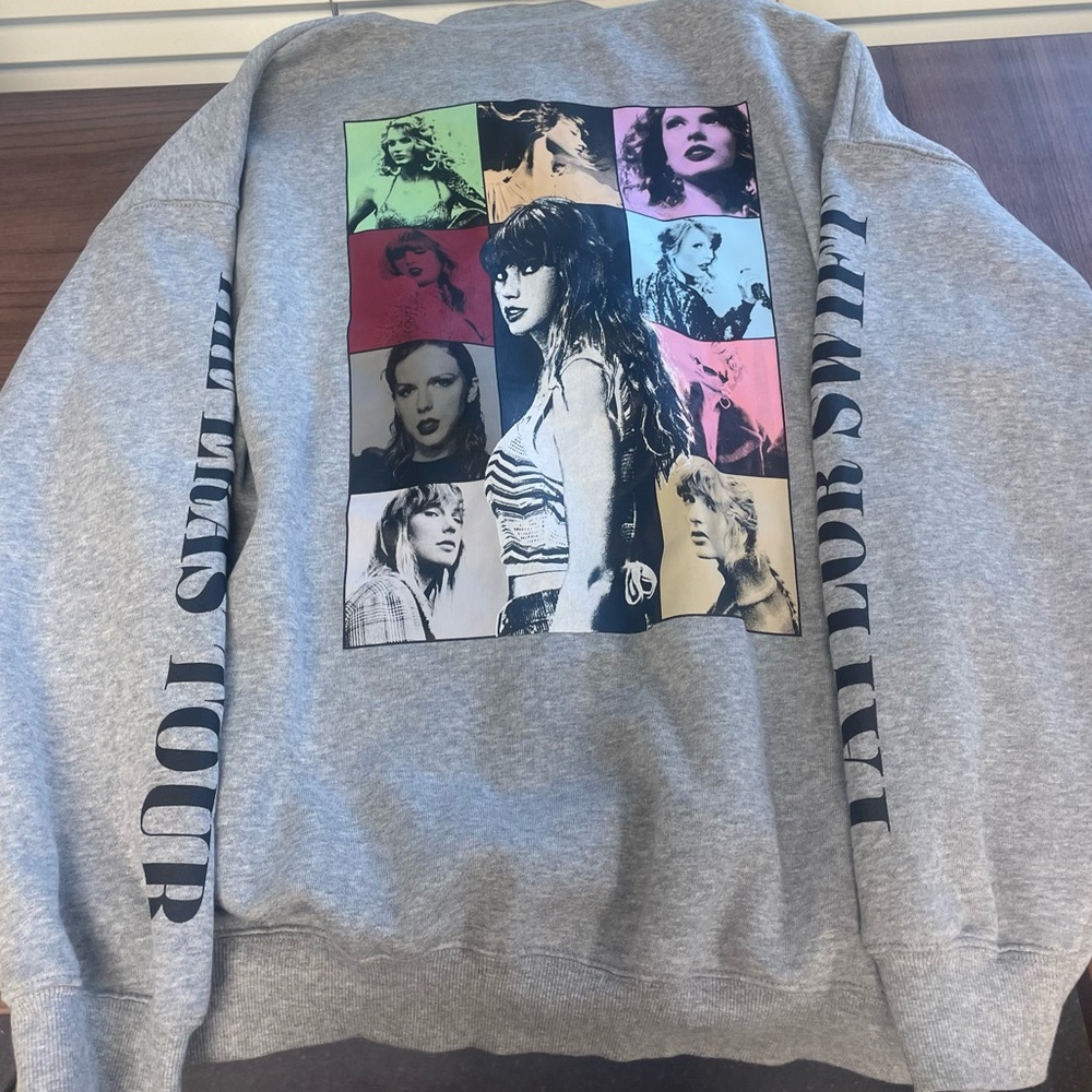 Taylor Swift Grey Quarter Zip - Large